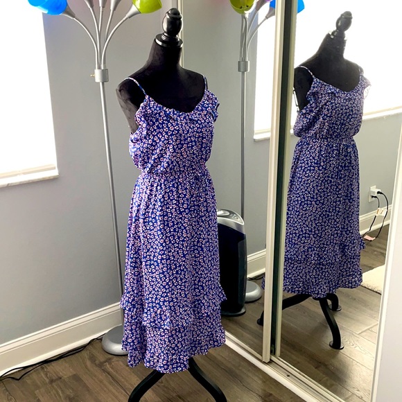 Blue Floral Dress - Picture 2 of 5